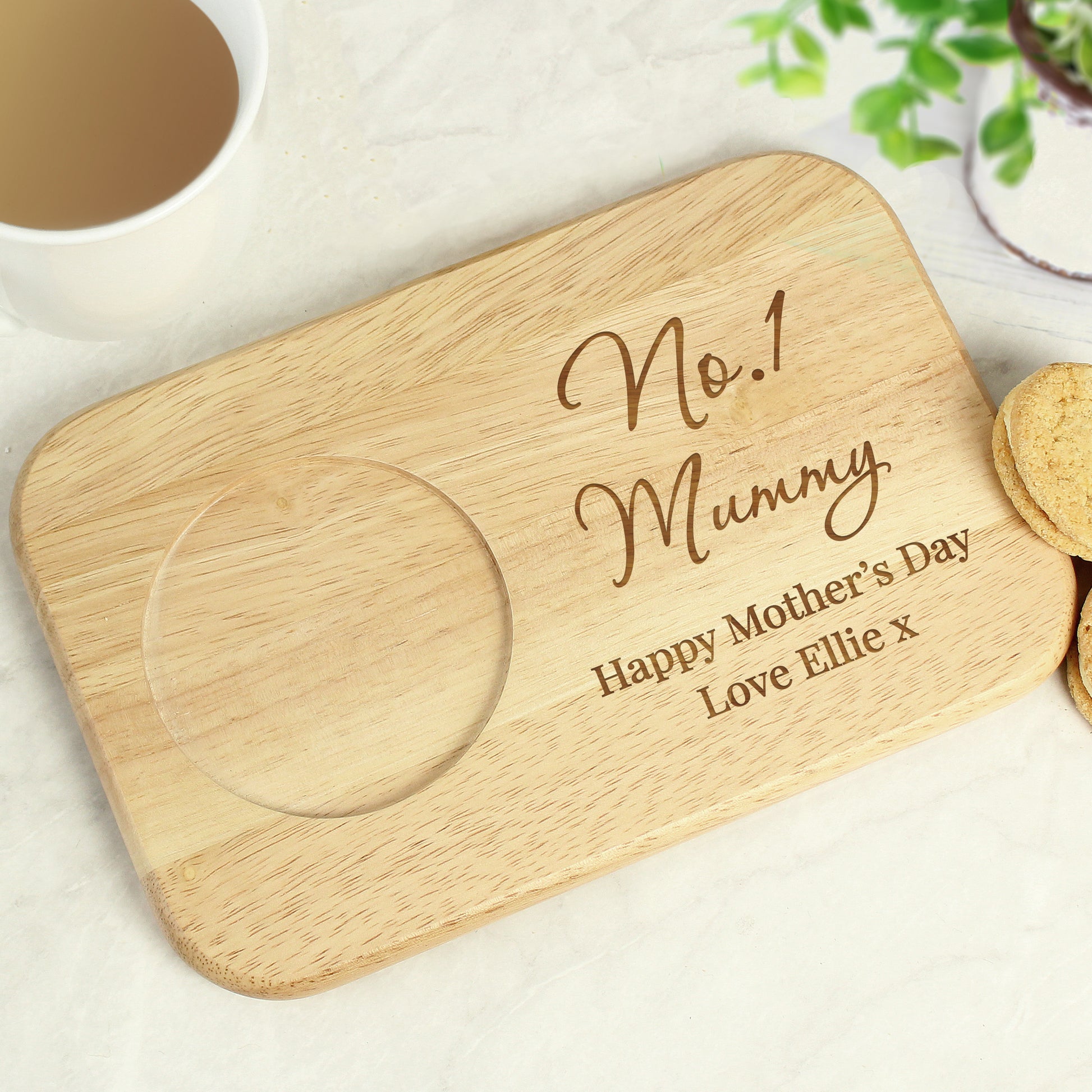 Personalised Free Text Wooden Coaster Tray - image 7