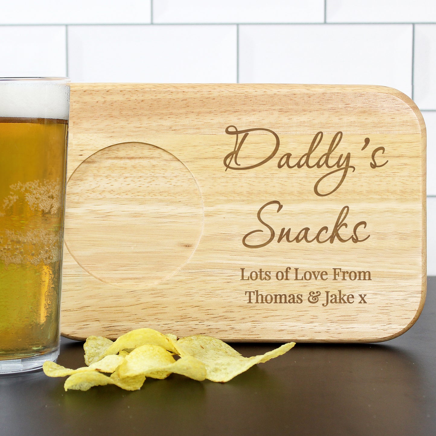 Personalised Free Text Wooden Coaster Tray - image 10