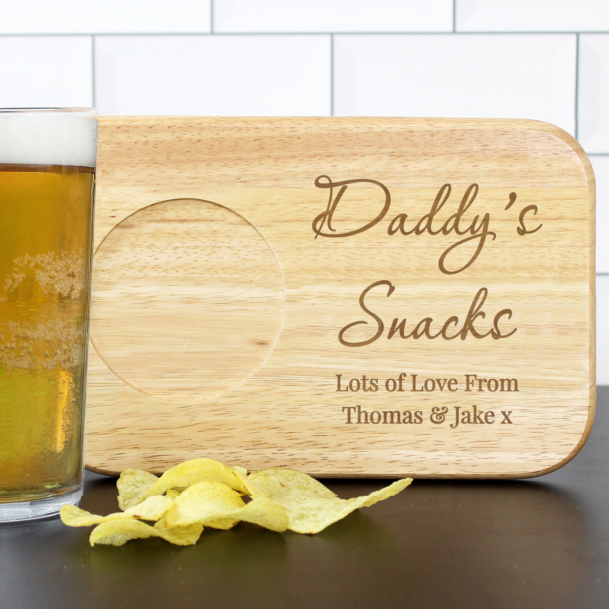 Personalised Free Text Wooden Coaster Tray - image 10
