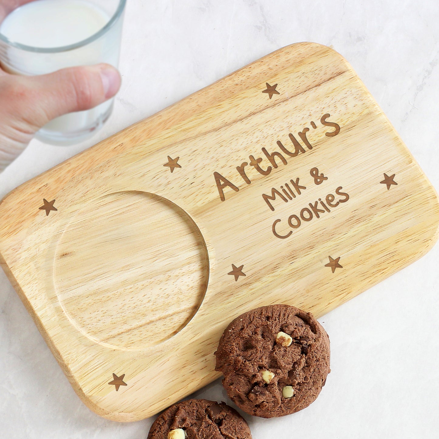 Personalised Stars Wooden Coaster Tray from Heartfelt Gifts
