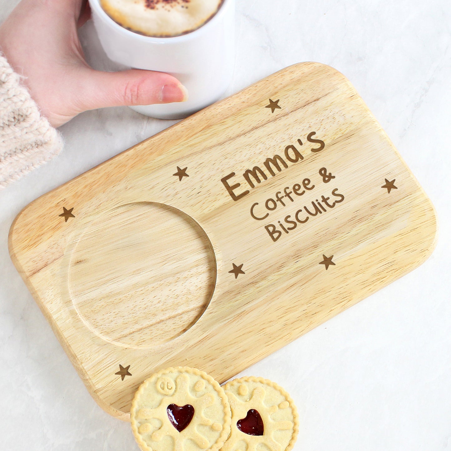 Personalised Stars Wooden Coaster Tray - image 10