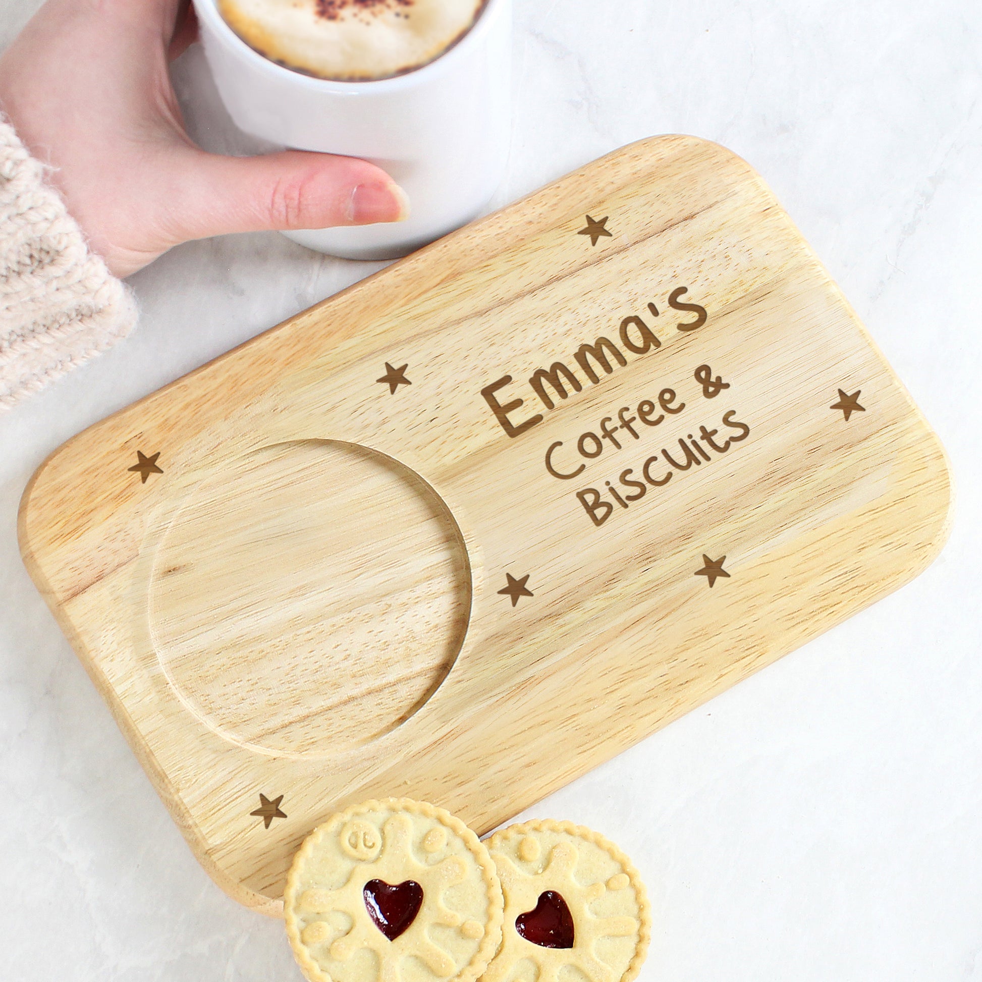 Personalised Stars Wooden Coaster Tray - image 10