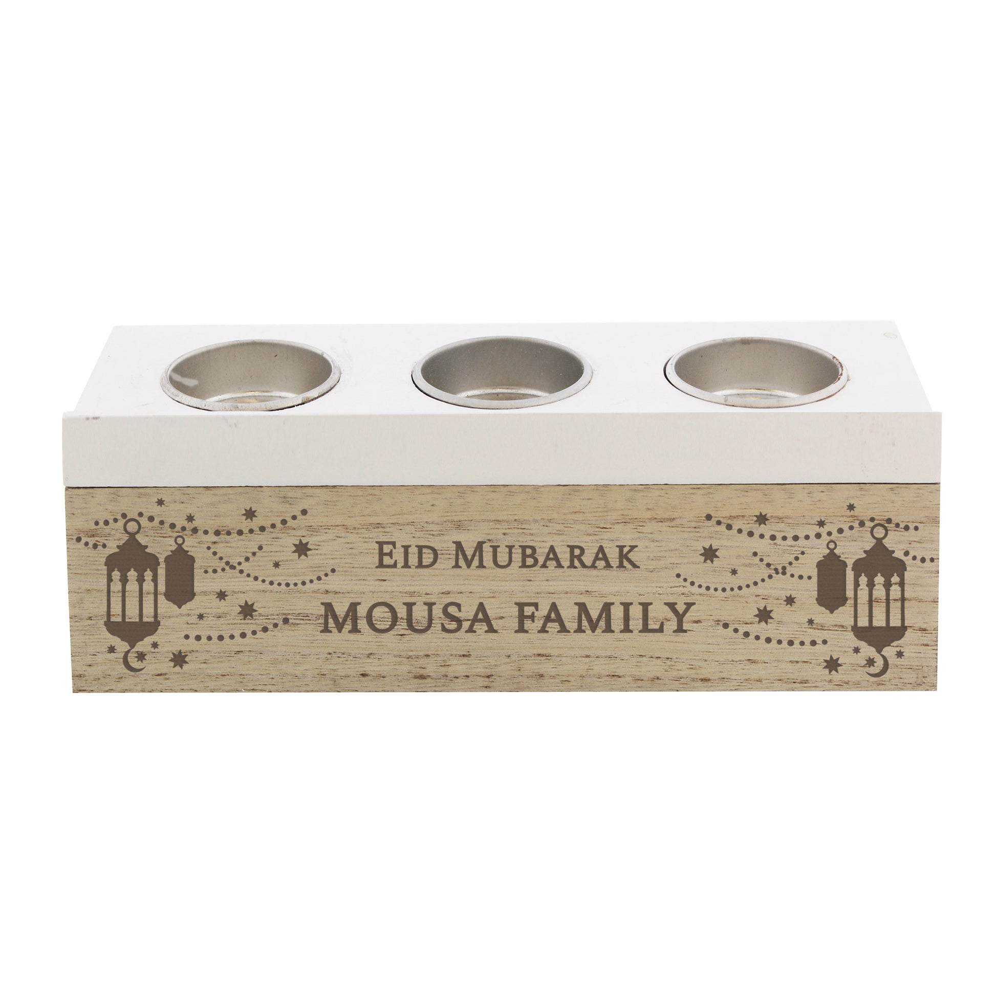 Personalised Eid and Ramadan Triple Tea Light Box - image 4