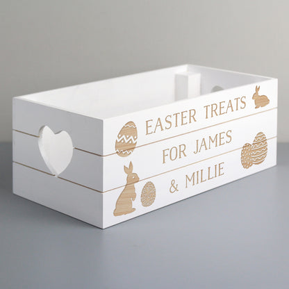 Personalised Easter Bunny Small Wooden Crate - image 4