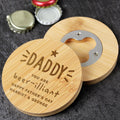 Personalised Star Bamboo Bottle Opener Coaster from Heartfelt Gifts
