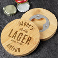 Personalised Free Text Bamboo Bottle Opener Coaster from Heartfelt Gifts
