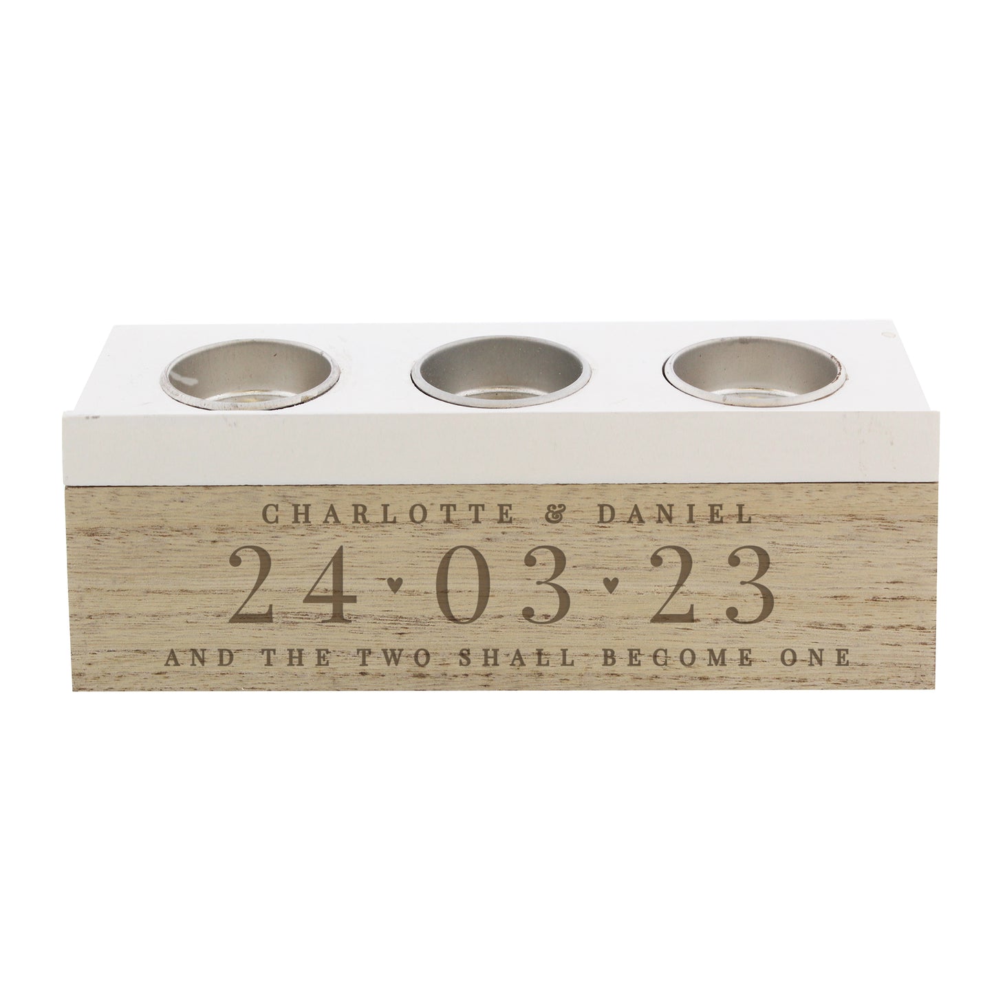 Personalised Special Date Triple Tea Light Box - image 5