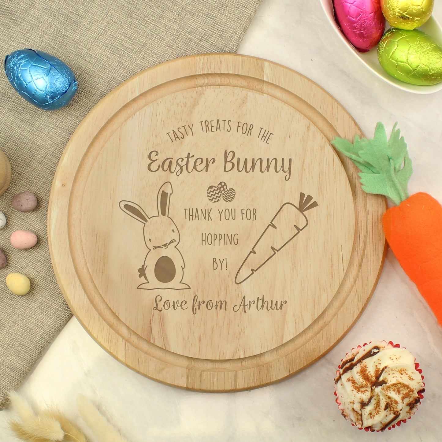 Personalised Easter Bunny Treat Board from Heartfelt Gifts