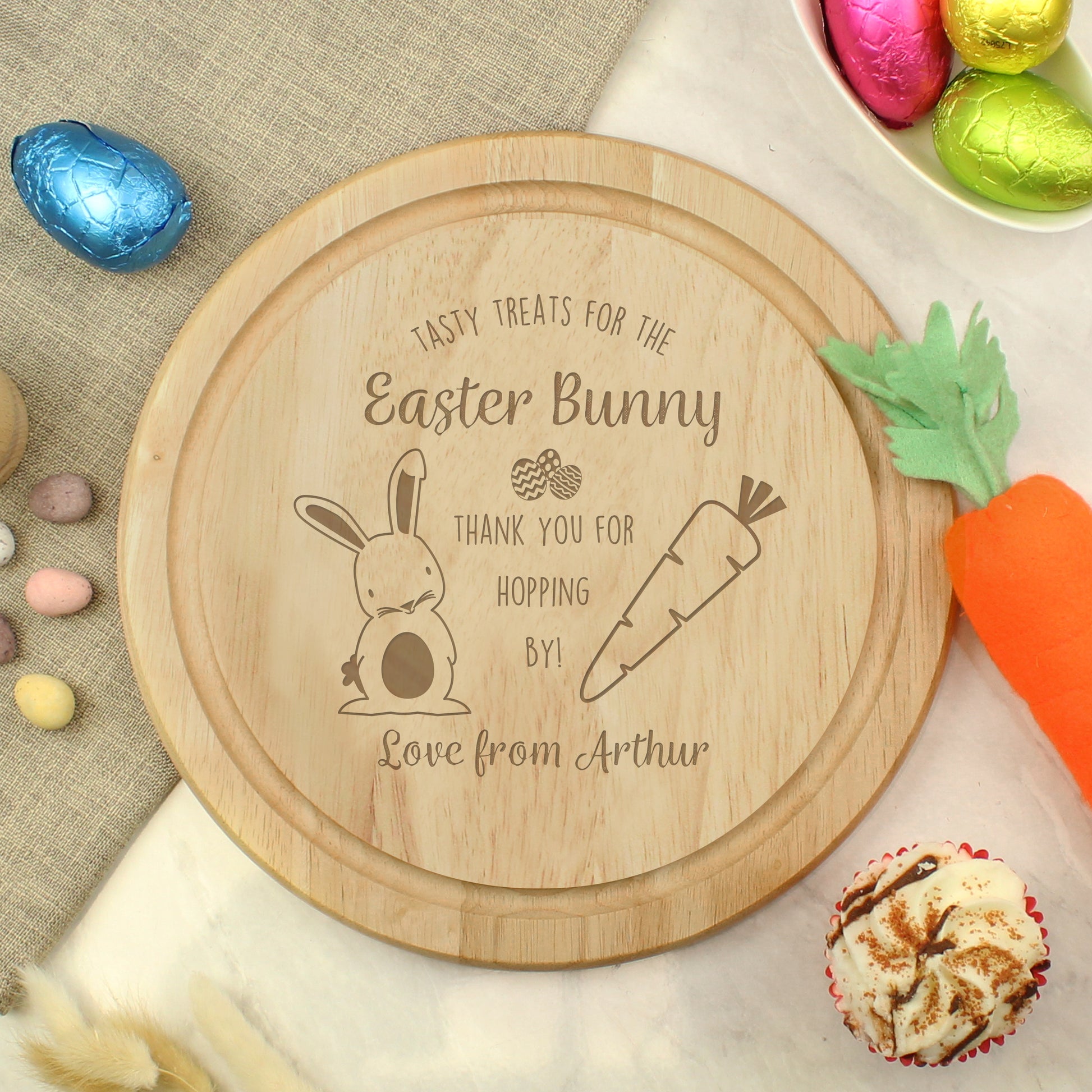 Personalised Easter Bunny Treat Board from Heartfelt Gifts