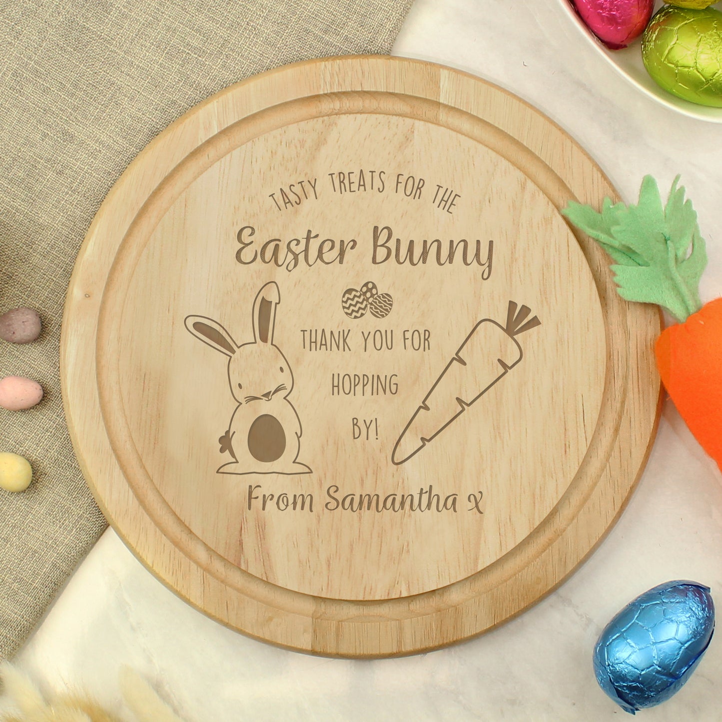 Personalised Easter Bunny Treat Board - image 3