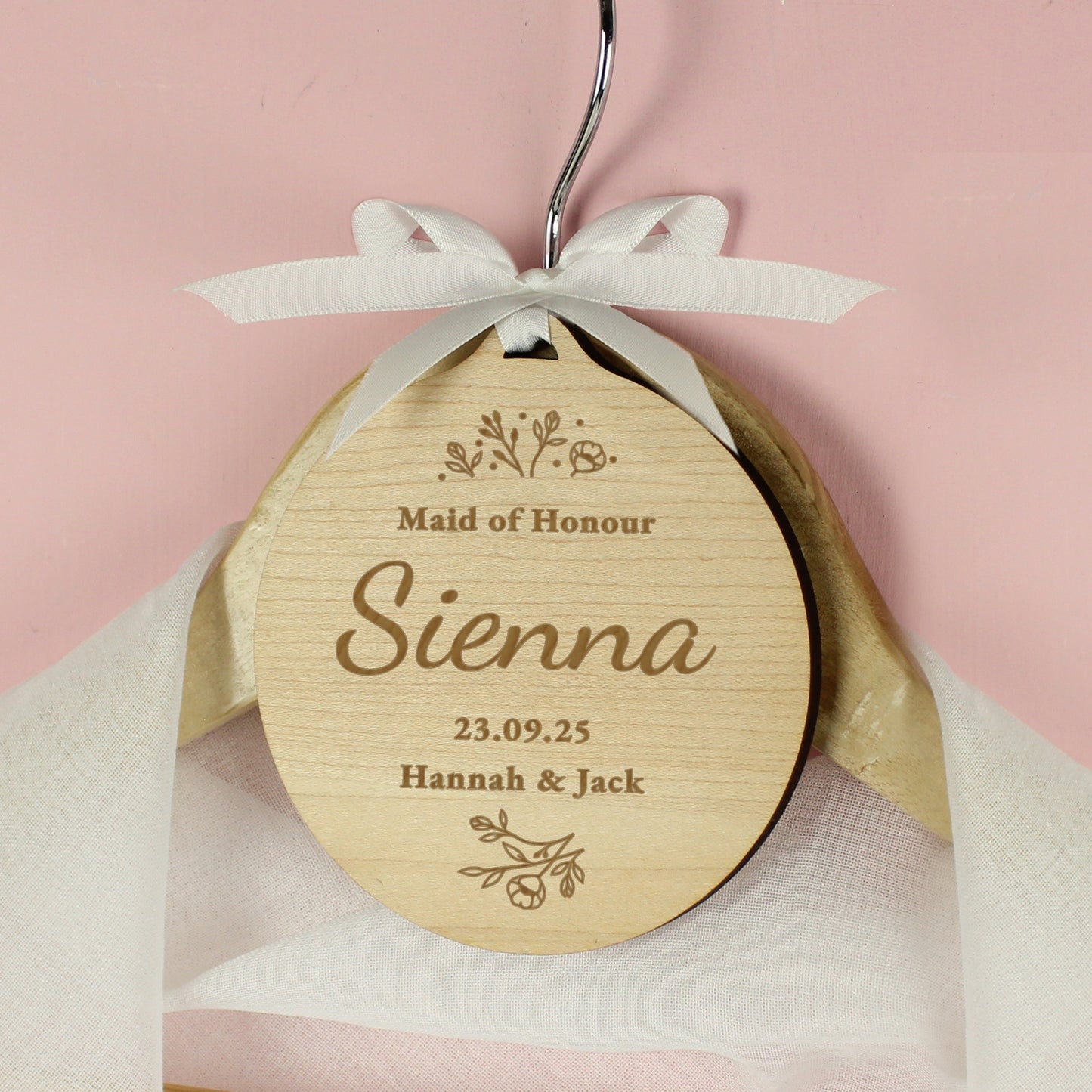 Personalised Wedding Party Wooden Tag - image 2