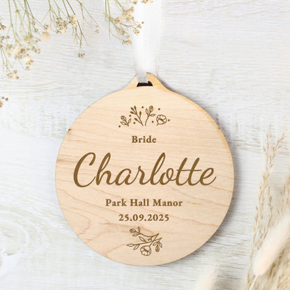 Personalised Wedding Party Wooden Tag - image 11