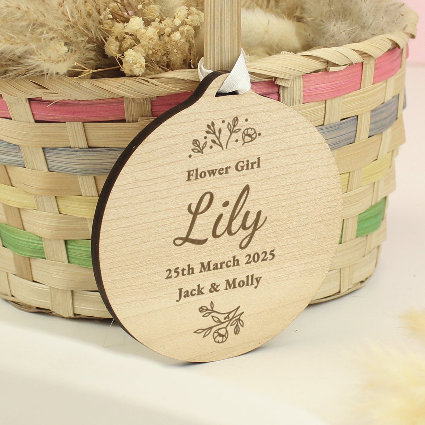 Personalised Wedding Party Wooden Tag - image 3