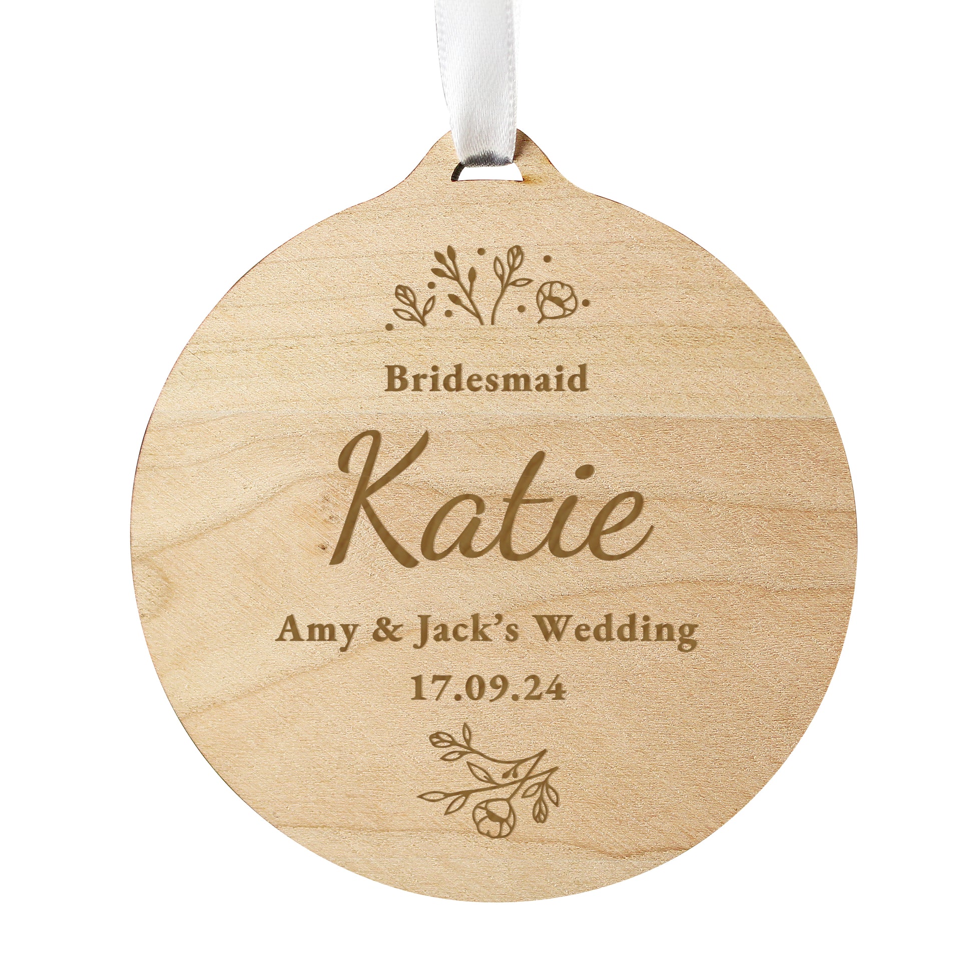 Personalised Wedding Party Wooden Tag - image 5