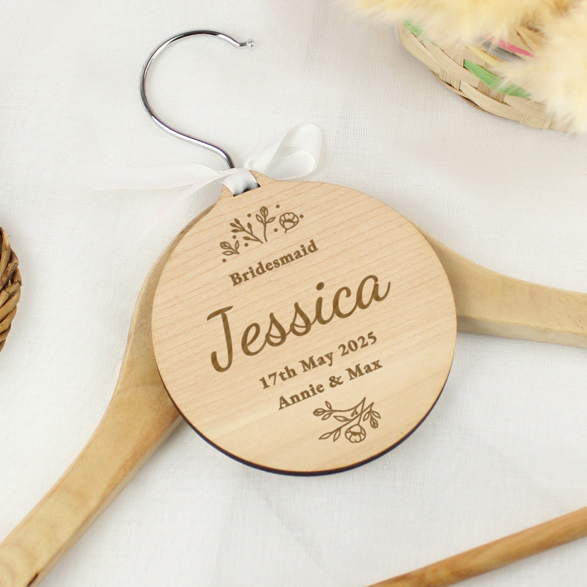 Personalised Wedding Party Wooden Tag - image 7