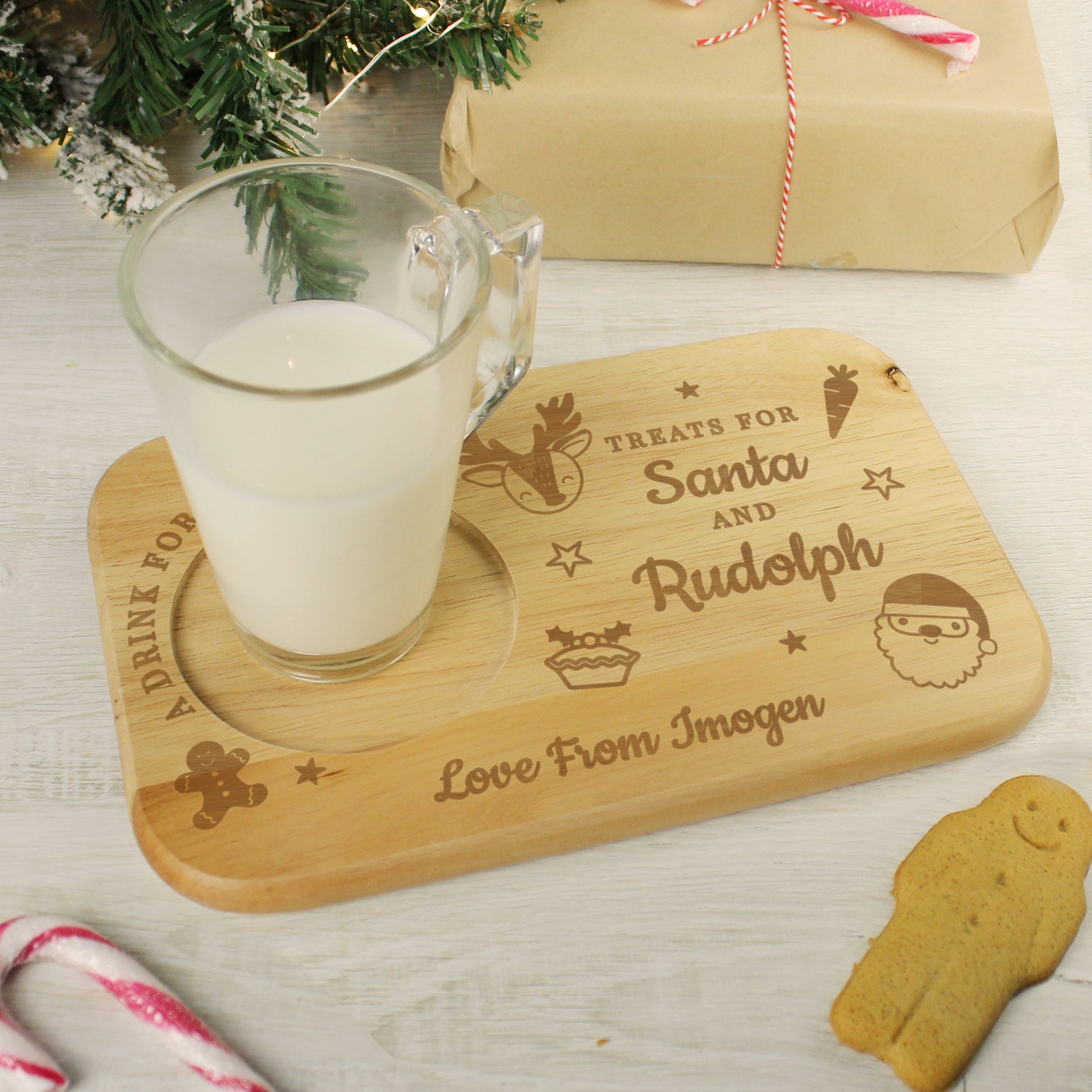 Personalised Treats for Santa Coaster Tray - image 2