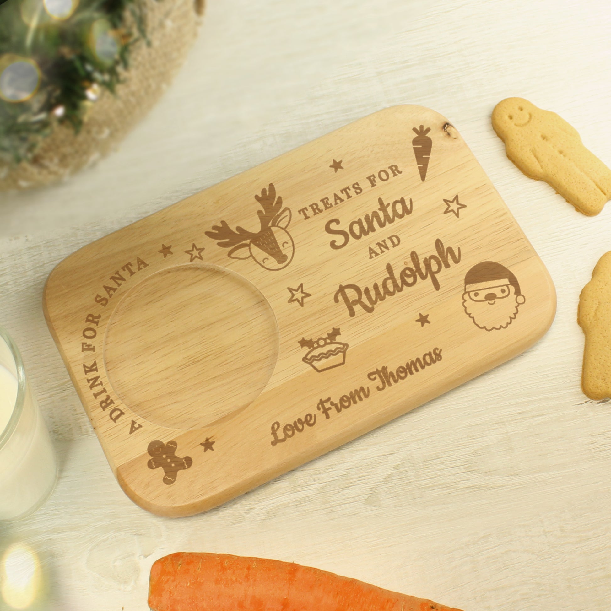 Personalised Treats for Santa Coaster Tray - image 3