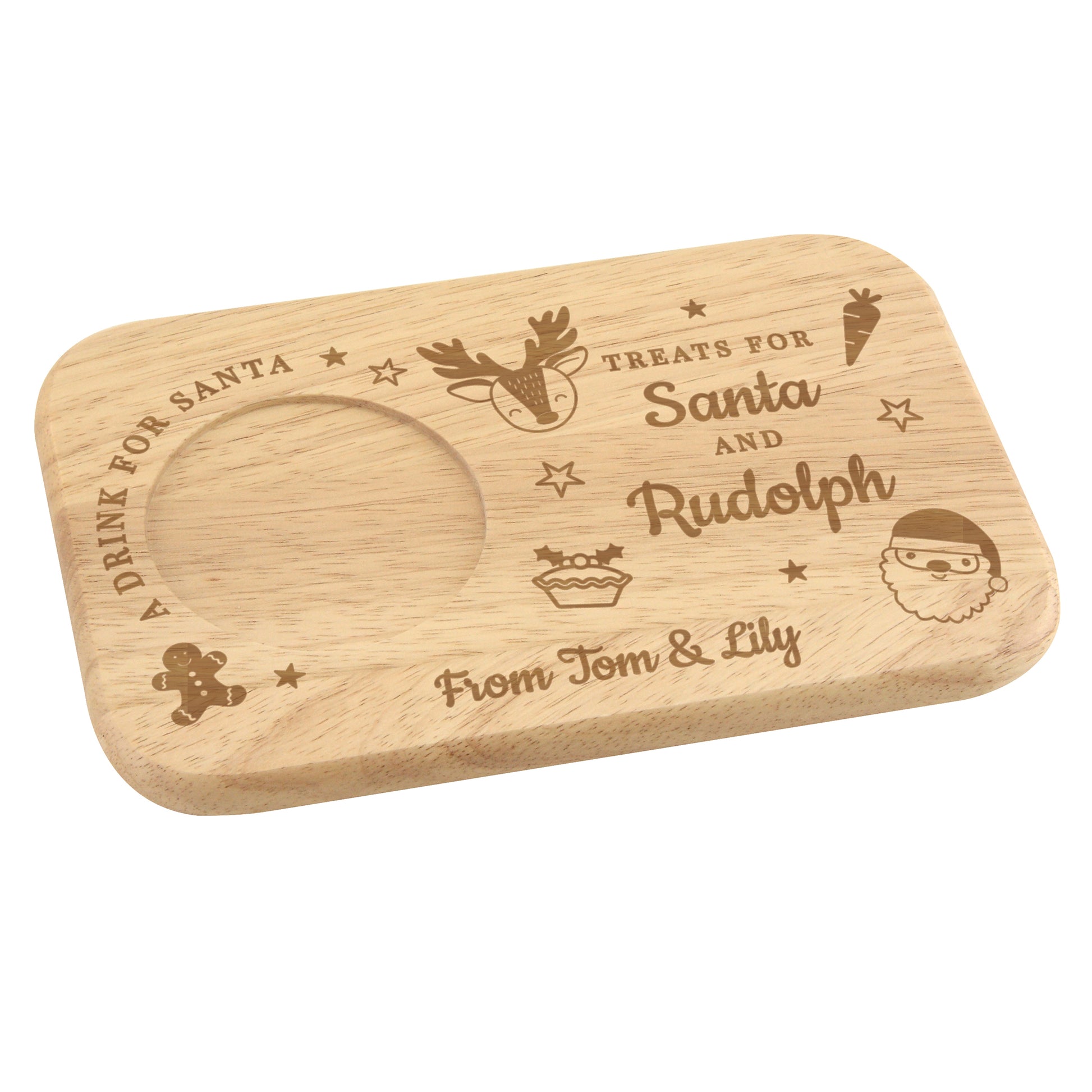 Personalised Treats for Santa Coaster Tray - image 4