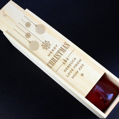 Personalised Christmas Wooden Wine Box - image 2