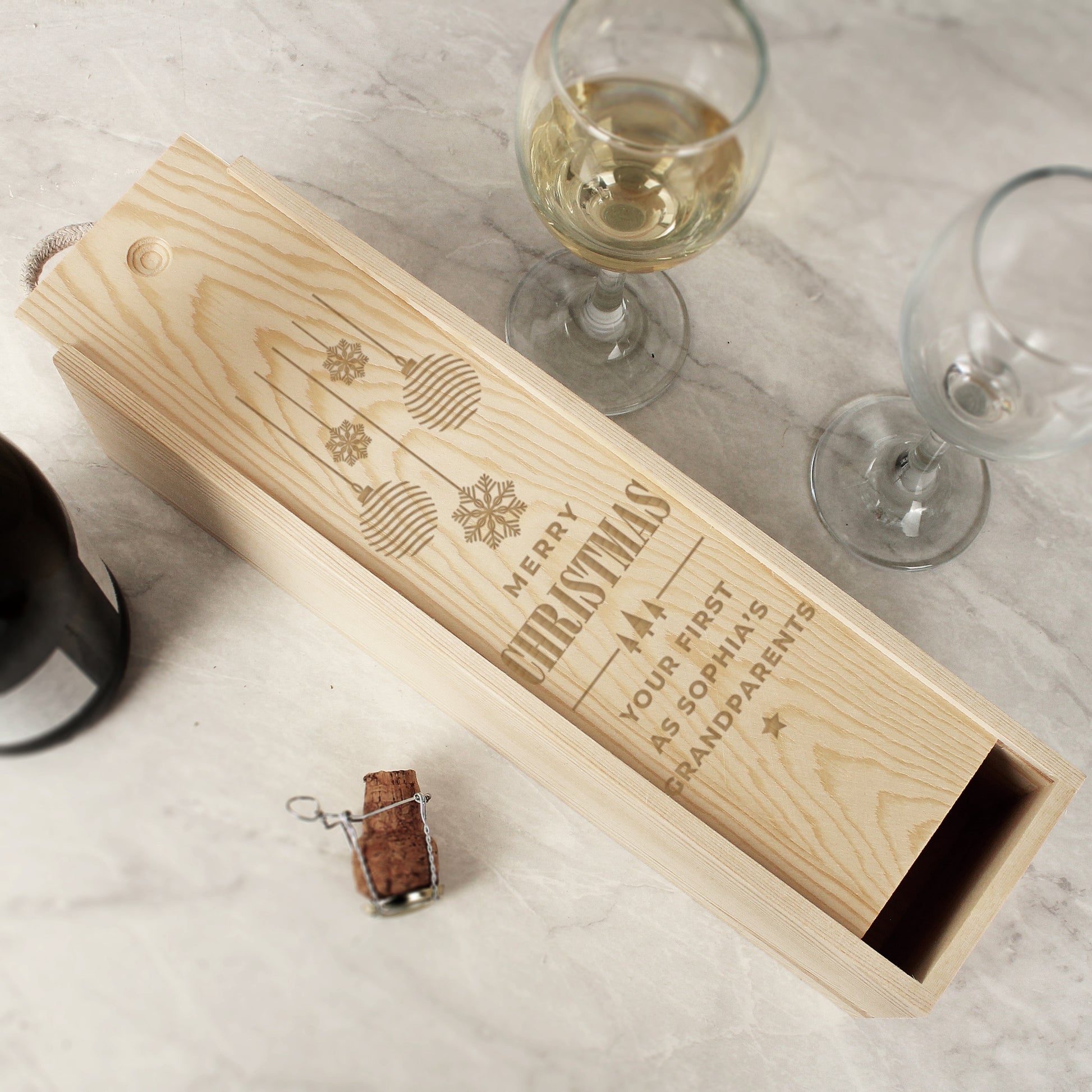 Personalised Christmas Wooden Wine Box - image 3