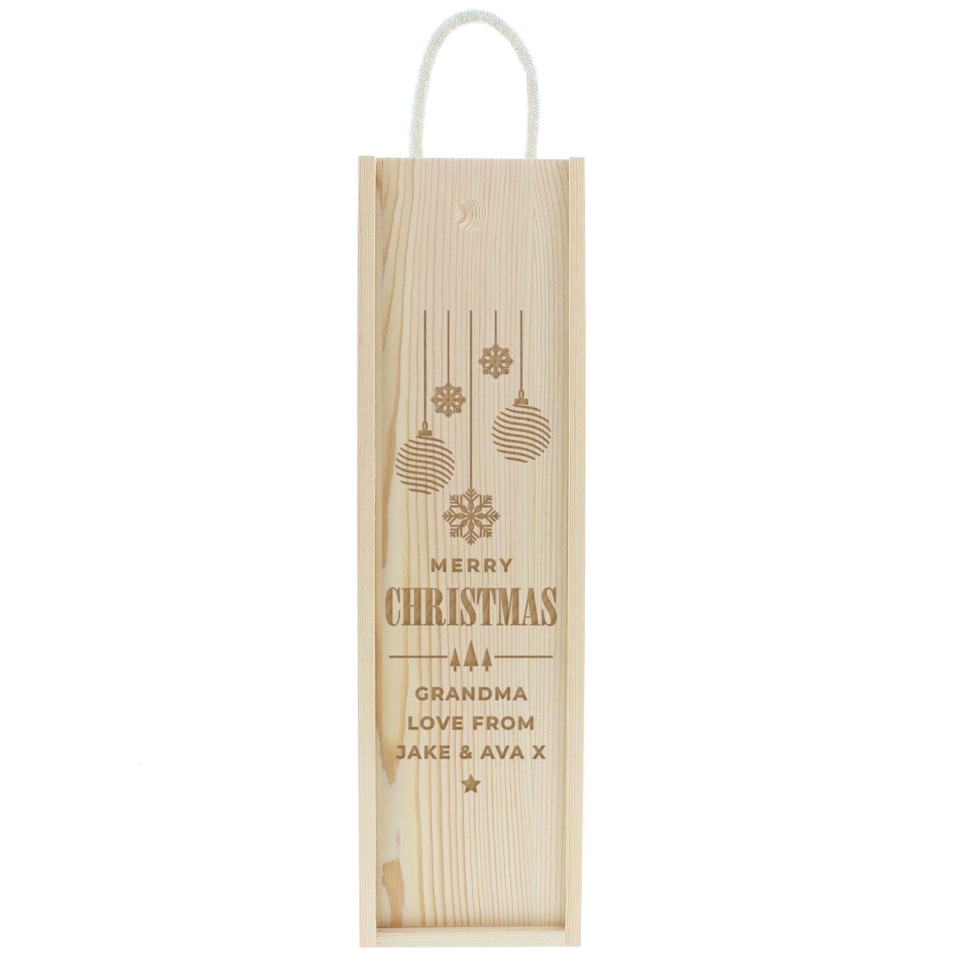 Personalised Christmas Wooden Wine Box - image 5