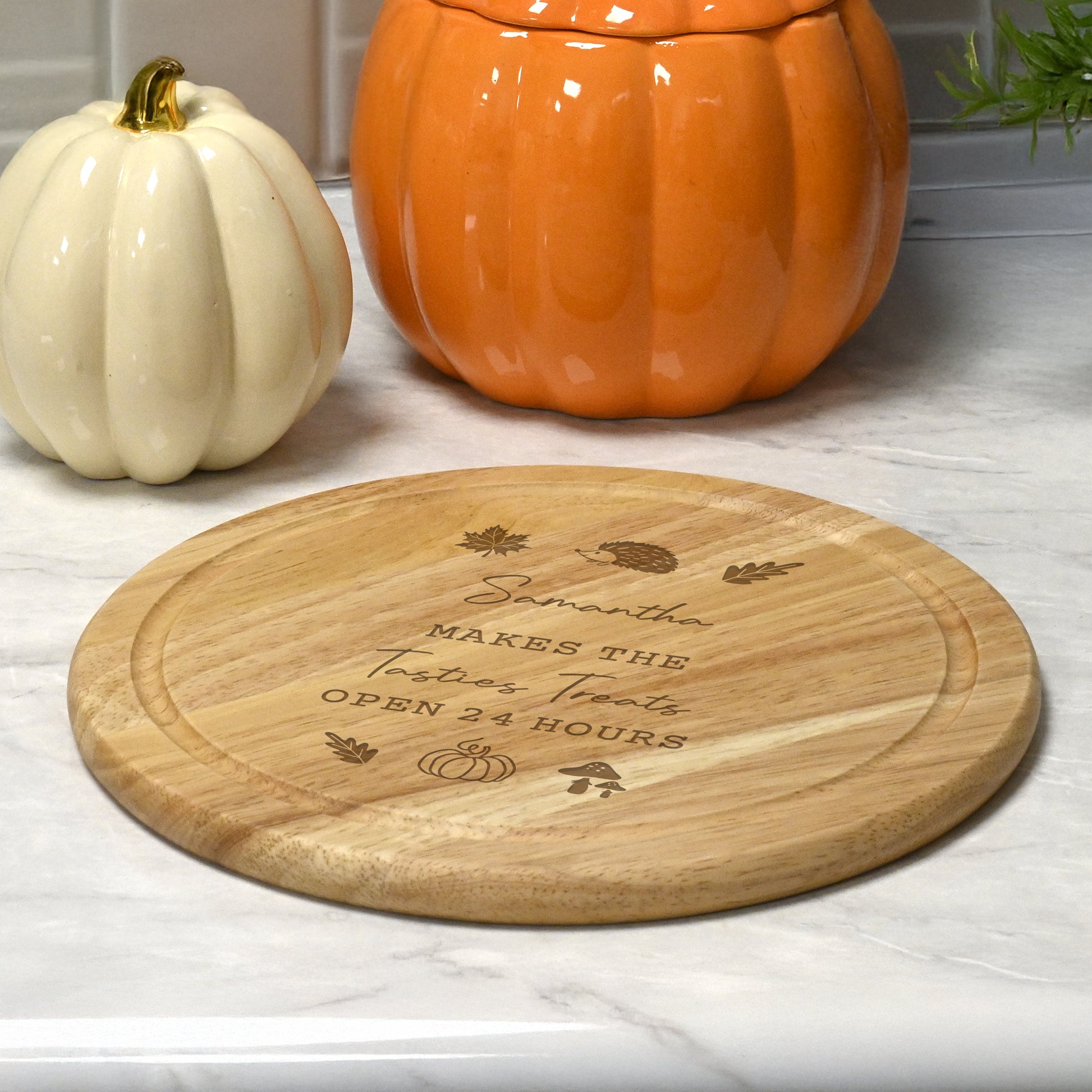 Personalised Autumn Wooden Chopping Board – Seasonal Kitchen Home Gift - image 2