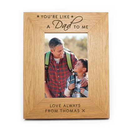 Personalised You're Like a Dad to Me 6x4 Oak Finish Photo Frame - image 3