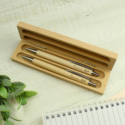 Personalised Floral Wooden Pen and Box - image 6