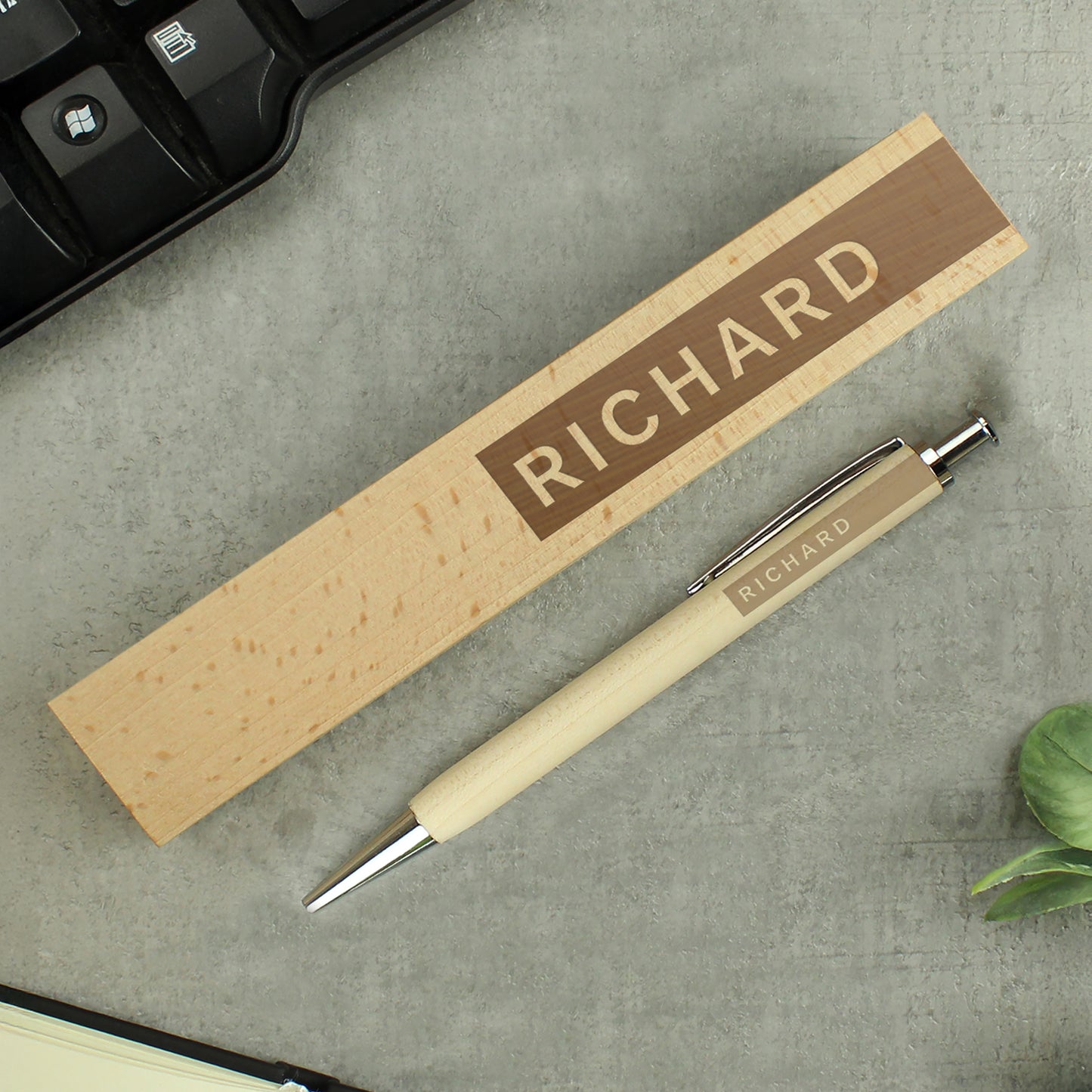 Personalised Name Only Wooden Pen and Box - image 3