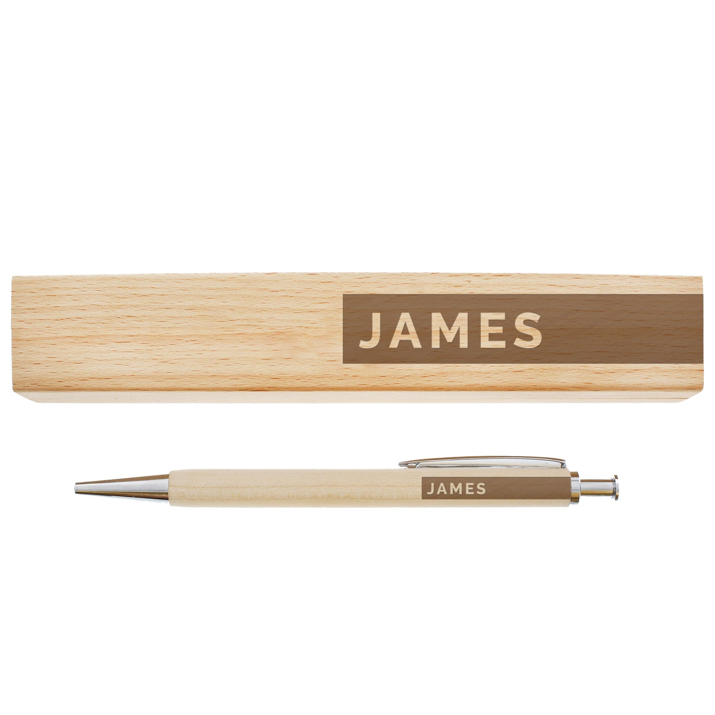 Personalised Name Only Wooden Pen and Box - image 4