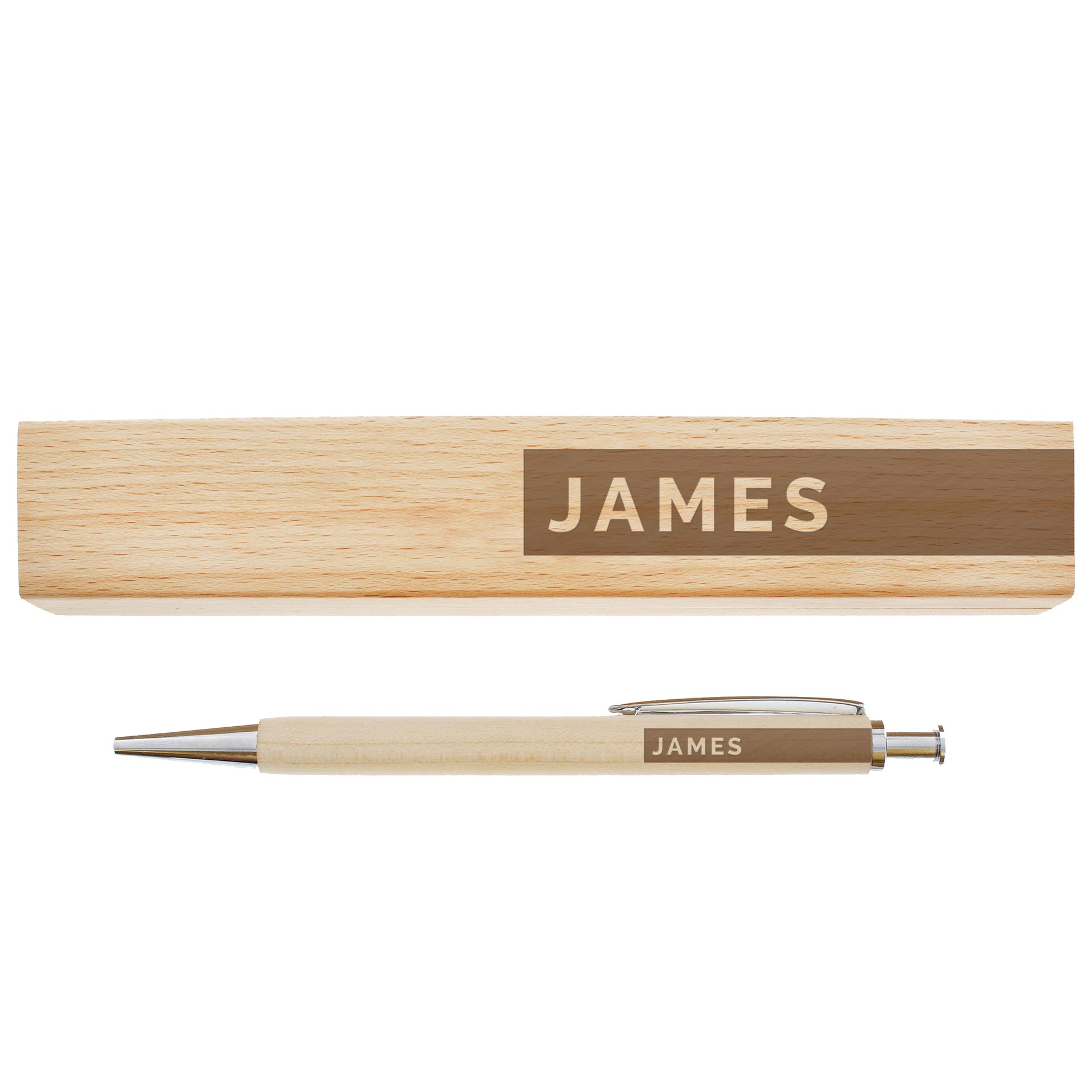 Personalised Name Only Wooden Pen and Box - image 4