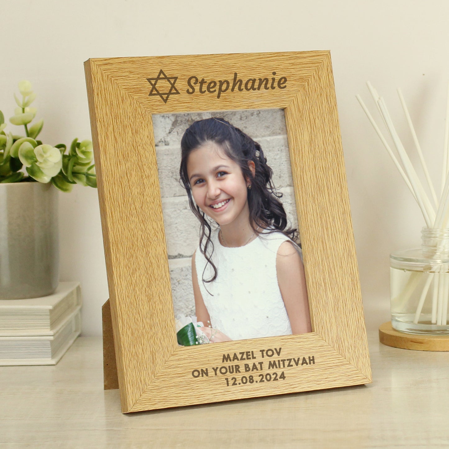 Personalised Bar and Bat Mitzvah 6x4 Portrait Frame from Heartfelt Gifts