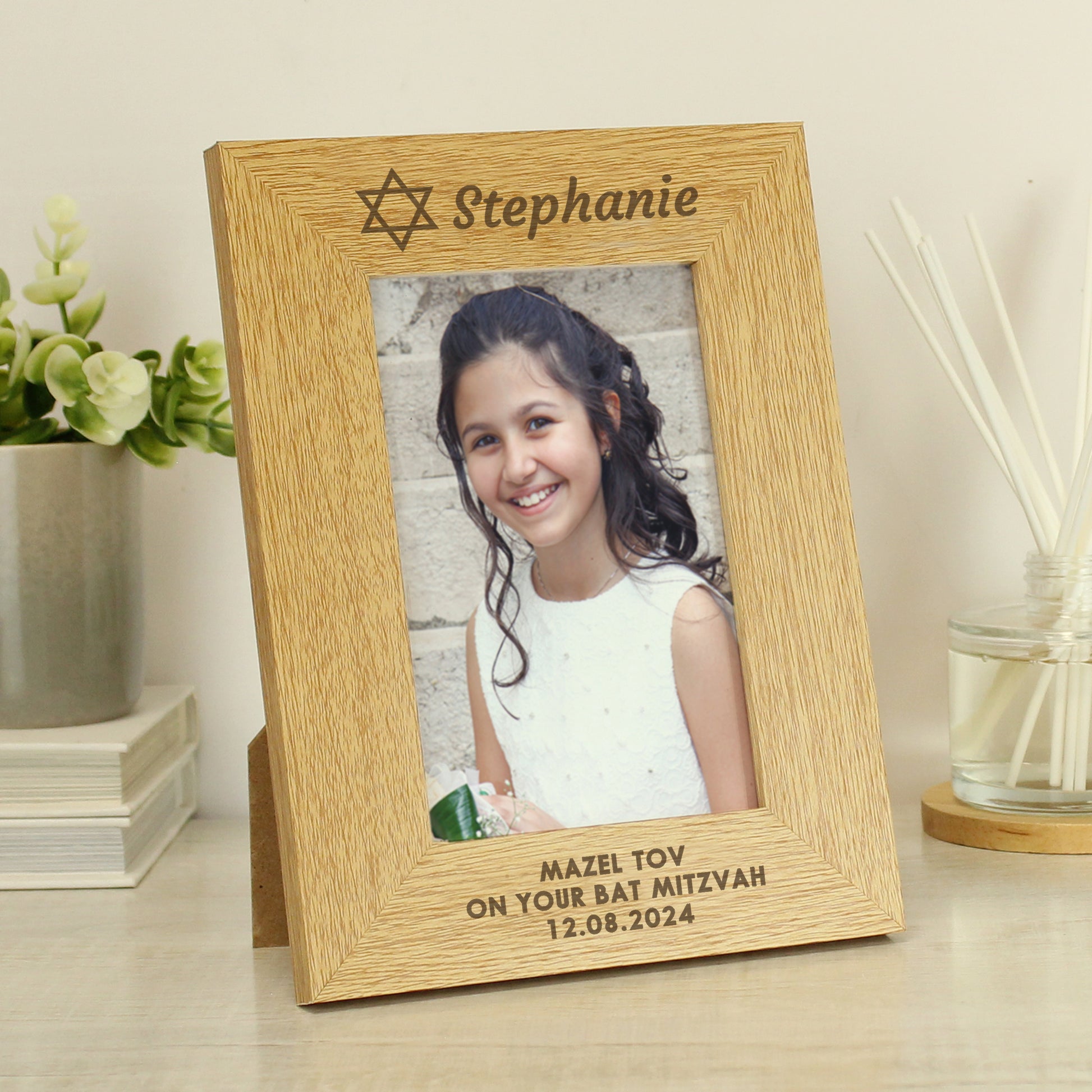 Personalised Bar and Bat Mitzvah 6x4 Portrait Frame from Heartfelt Gifts