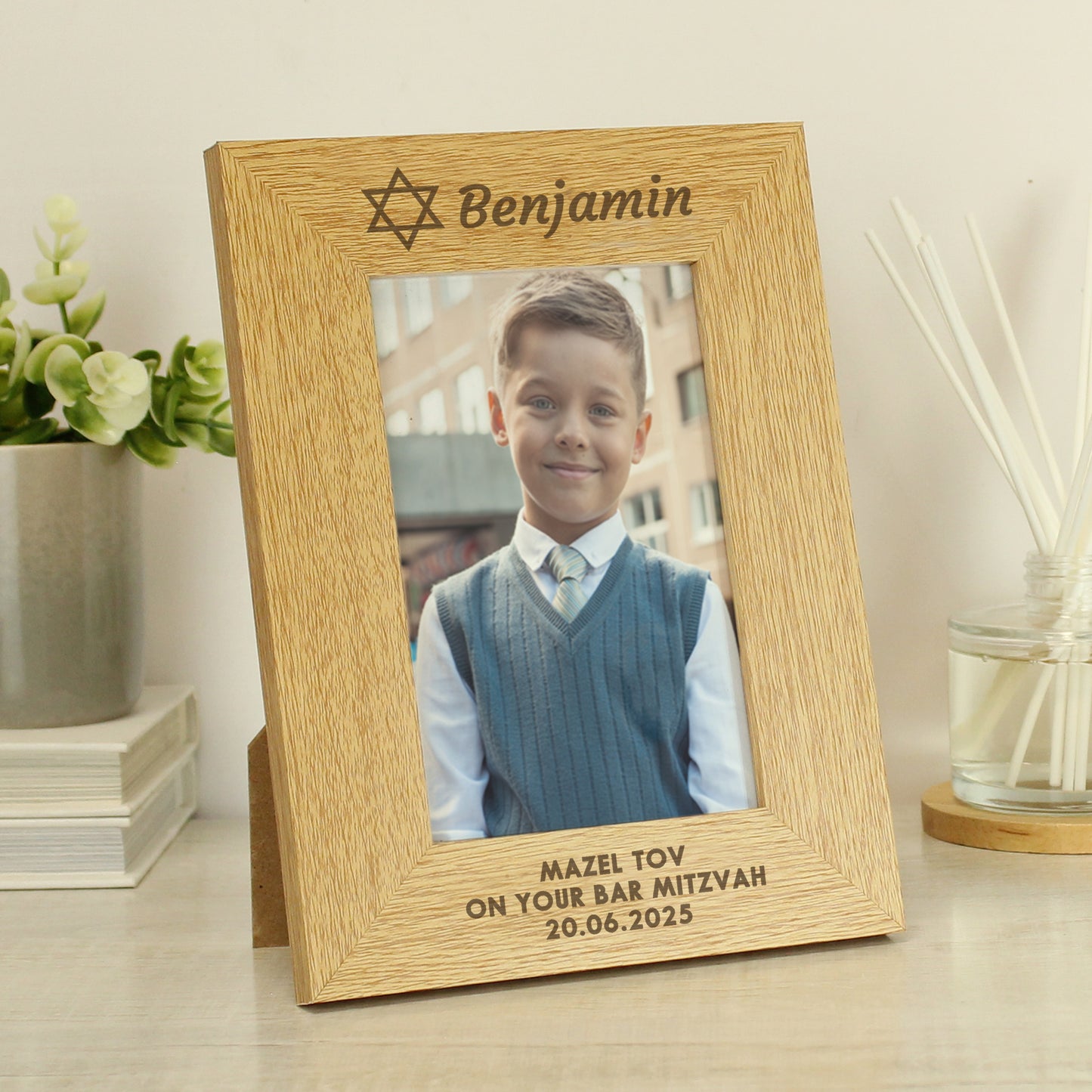 Personalised Bar and Bat Mitzvah 6x4 Portrait Frame - image 2