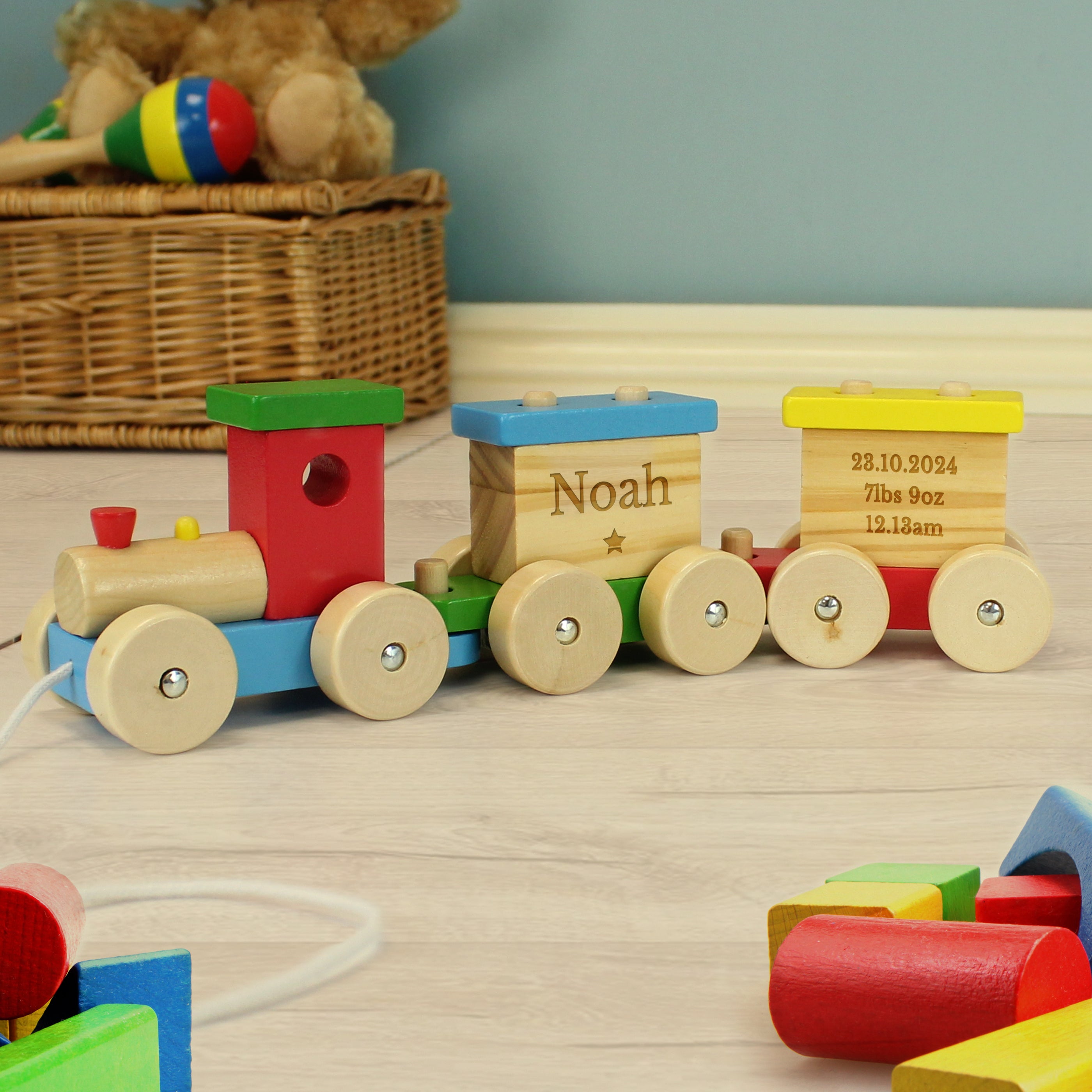 Personalised Wooden Toy Train from Heartfelt Gifts