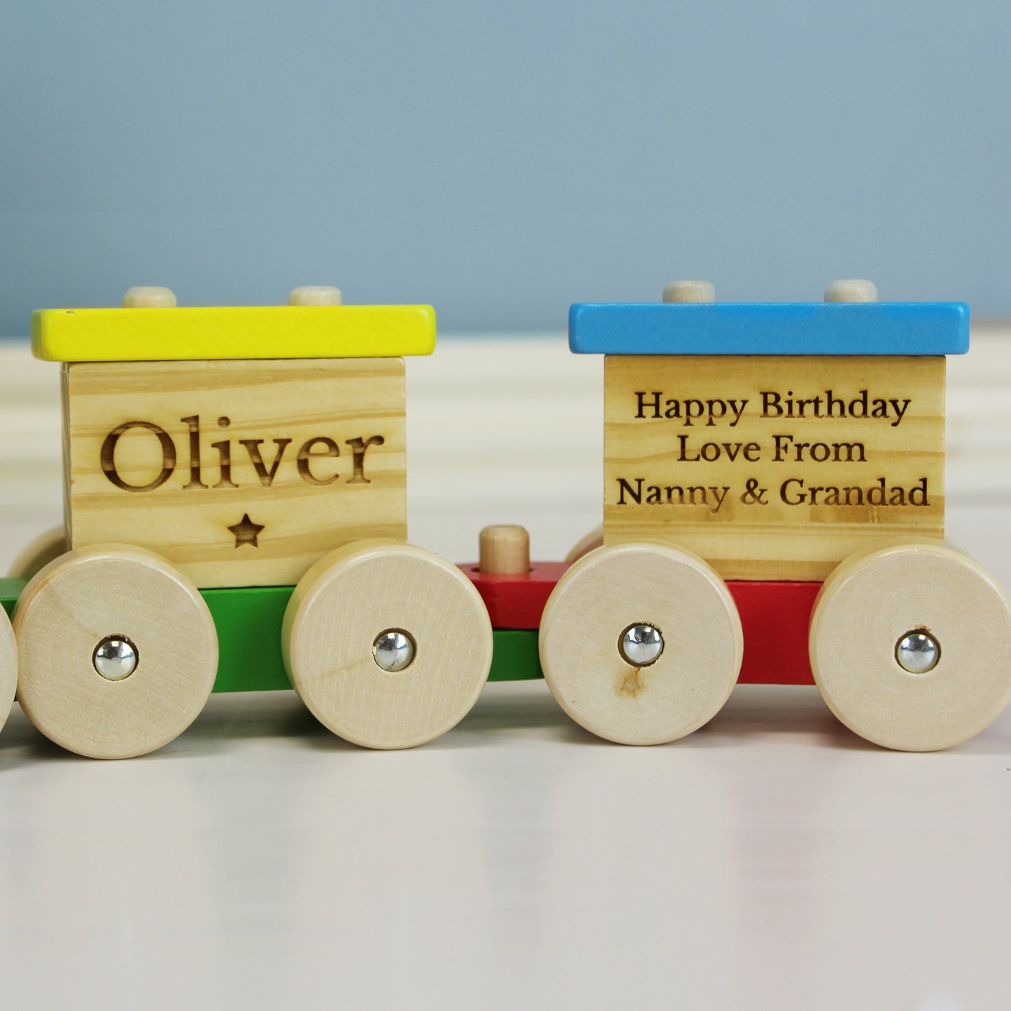 Personalised Wooden Toy Train - image 3