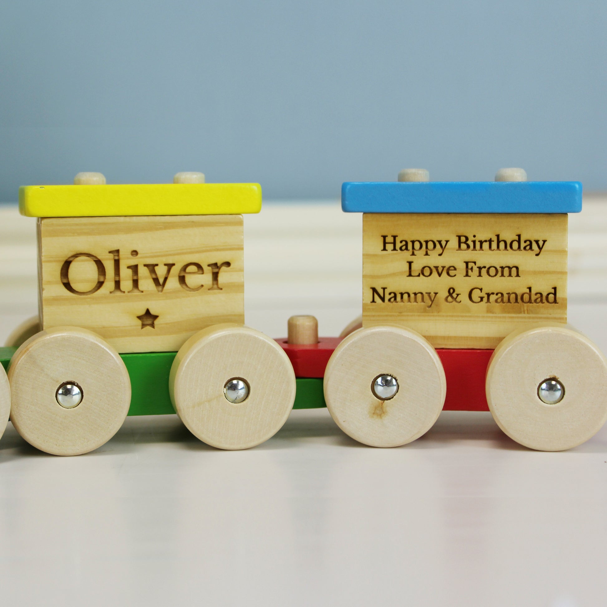 Personalised Wooden Toy Train - image 3