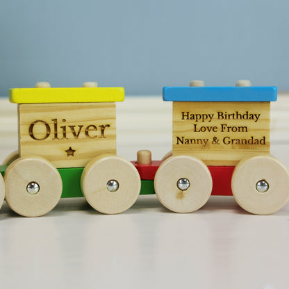 Personalised Wooden Toy Train - image 3