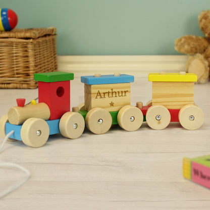 Personalised Wooden Toy Train - image 4