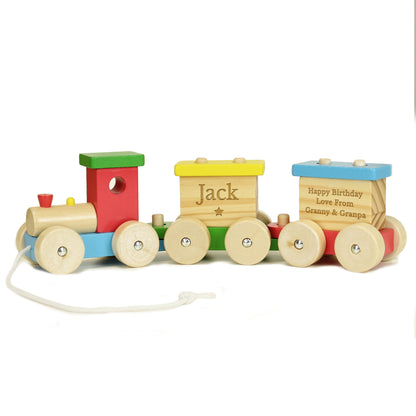 Personalised Wooden Toy Train - image 5