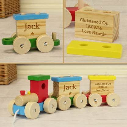 Personalised Wooden Toy Train - image 6