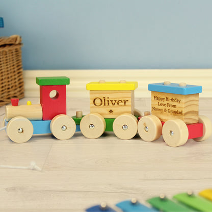 Personalised Wooden Toy Train - image 8