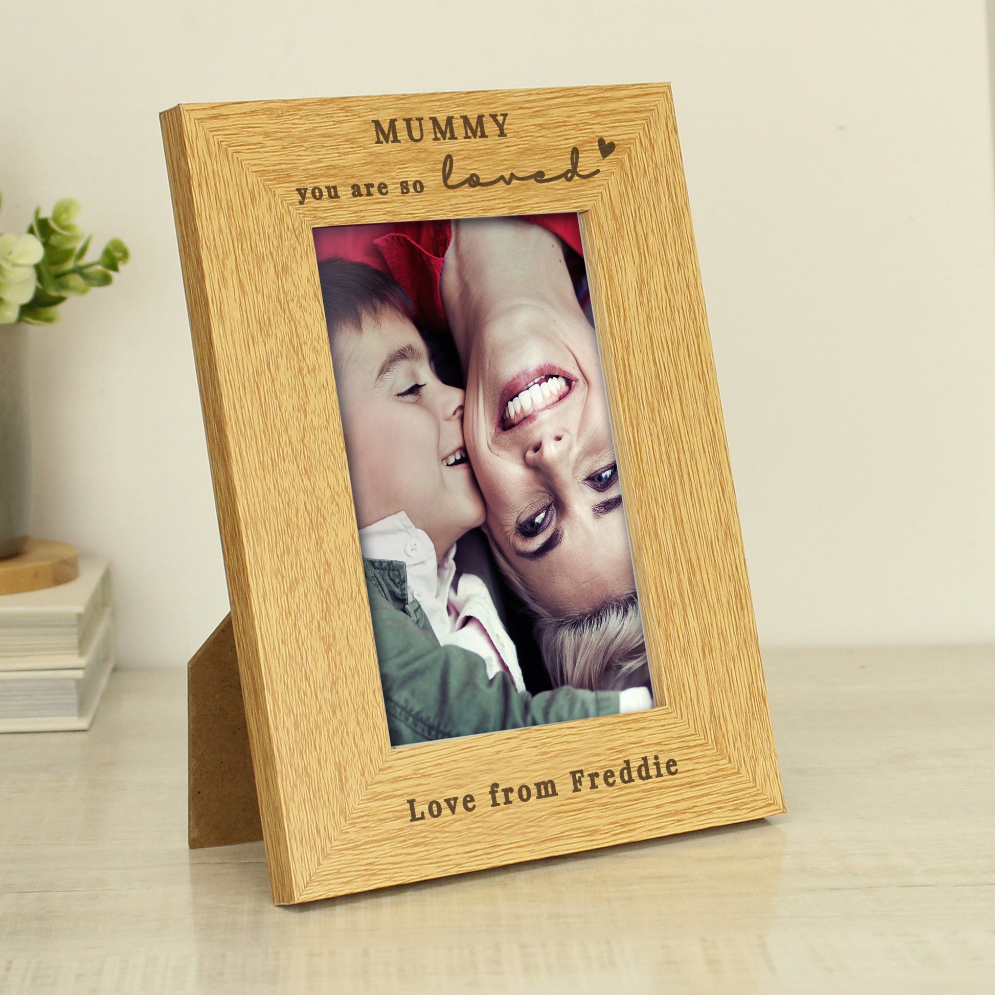 Personalised You Are So Loved 6x4 Oak Finish Photo Frame - image 2