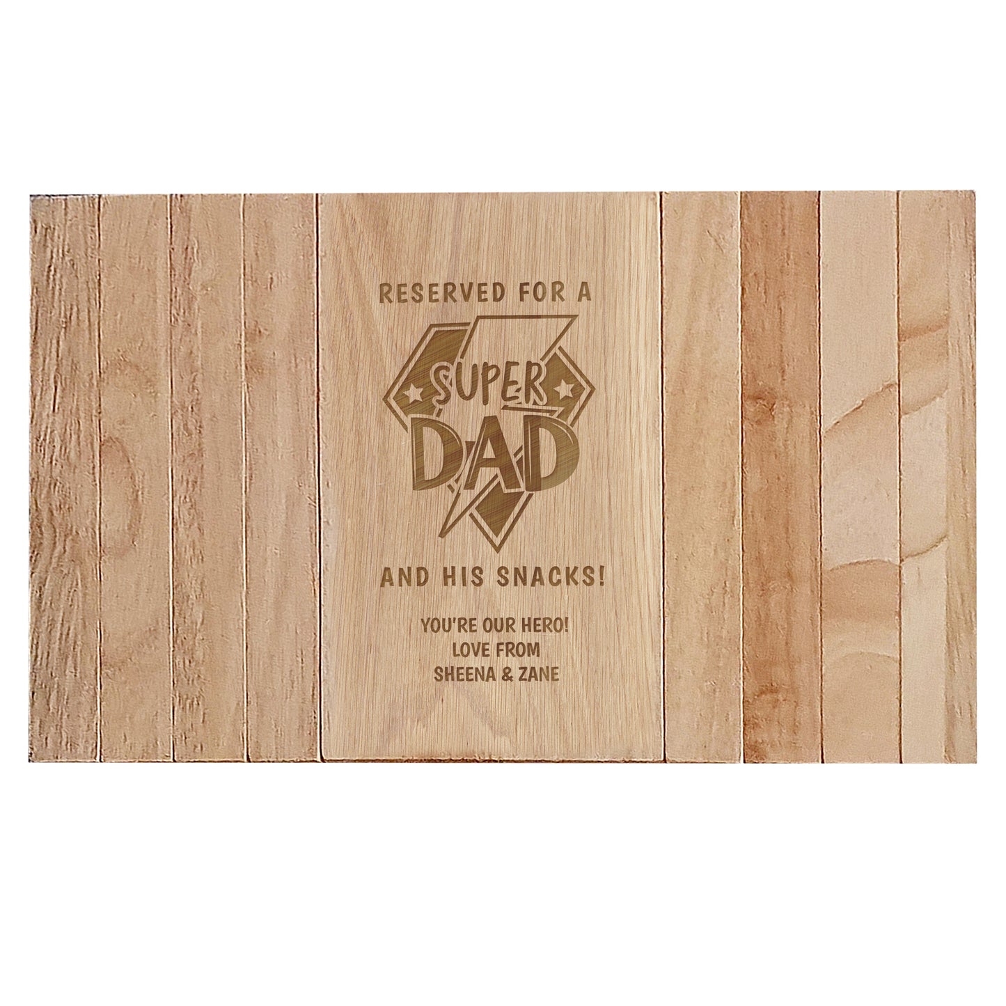 Personalised Super Dad Wooden Sofa Tray – Father's Day & Birthday Gift - image 5