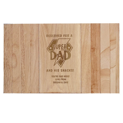 Personalised Super Dad Wooden Sofa Tray – Father's Day & Birthday Gift - image 5