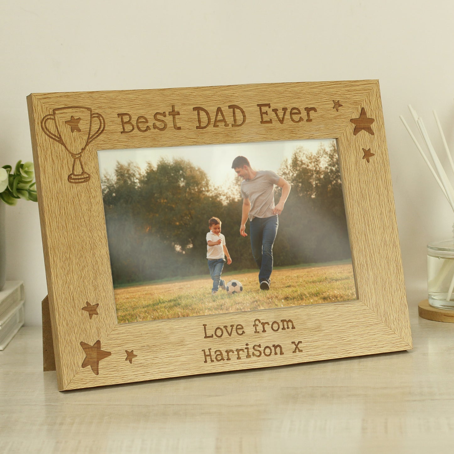 Personalised Simply The Best 6x4 Wooden Photo Frame – Dad & Birthday Gift - image 3