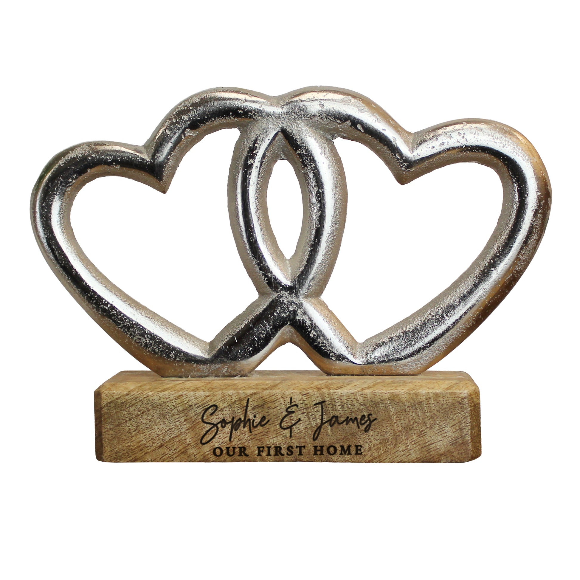 Personalised Two Lines Double Heart Ornament - image 4