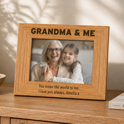 Personalised Bold Text 4x6 Wooden Photo Frame from Heartfelt Gifts