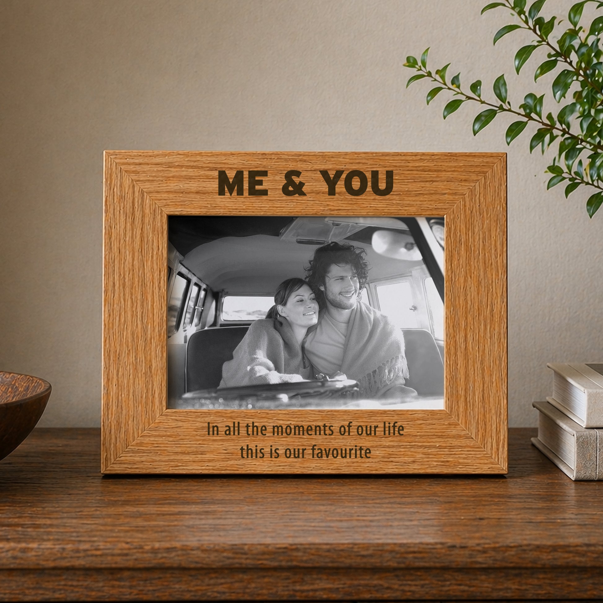 Personalised Bold Text 4x6 Wooden Photo Frame - image 2