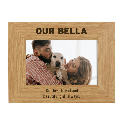 Personalised Bold Text 4x6 Wooden Photo Frame - image 4